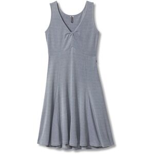 Royal Robbins Women's Gray Sleeveless Quiet Luxury Knot A-Line Dress Size XS